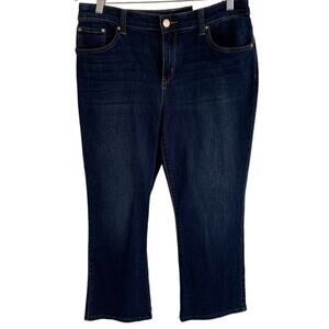 NWT Chico's Platinum Flare 25 inch Crop Jean Fenton Indigo Chico's Size …